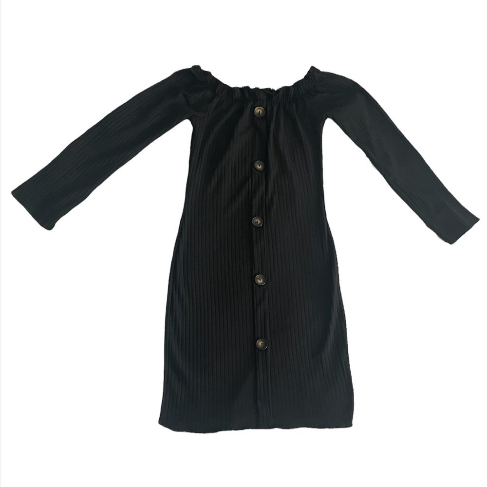 Stylewise black stretchy comfy dress